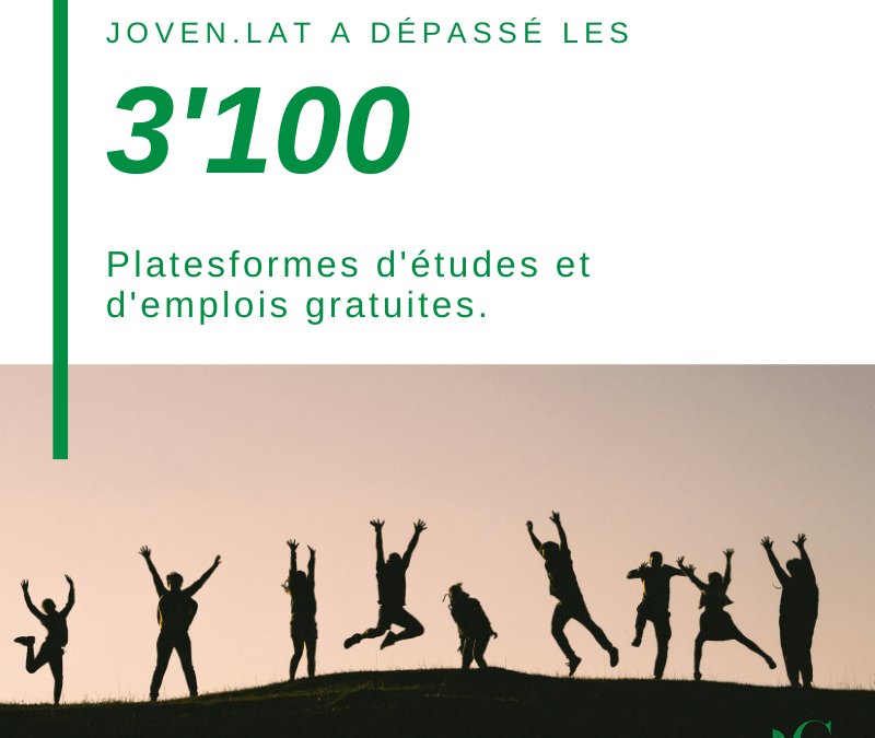 Le programme Joven.Lat vient de dépasser les 3’100 plateformes d’opportunité